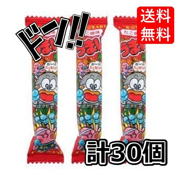 うまい棒 たこやき味 30本入 たこ焼き たこ焼　一番人気　キャラクター　アレンジ　大人買い　景品　セット　味　大量　つかみ取り　いろいろ味　韓国　バラまきの商品画像