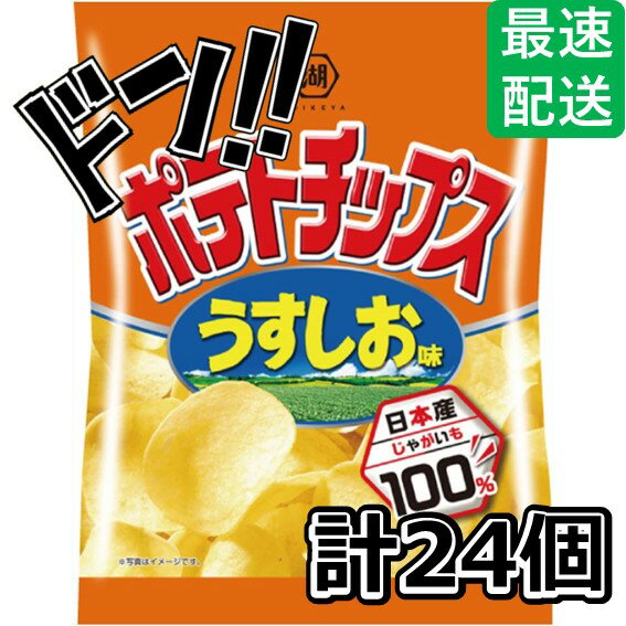 【5と0の日クーポンあり！】湖池屋 小袋ポテトチップス うすしお味 28g×24袋 お菓子 スナック うすしお うす塩 のり塩 コンソメ バーベキュー ベジタブル おやつ 駄菓子 ポテト コーン コーン菓子 スナック駄菓子 景品 イベント 縁日 ASMR