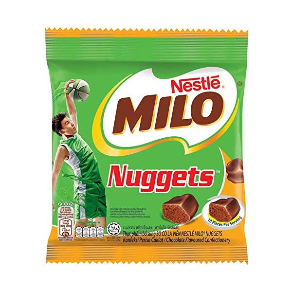 ネスレ ミロ ナゲッツ × 10袋セット　チョコレートスナック菓子　サクサク　ココア　コーティング　一口サイズ　東南アジア　マレーシア　輸入菓子　海外　外国