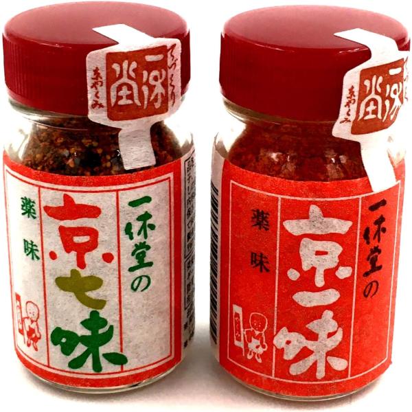 【アソート】京都 一休堂 人気薬味2種セット 「一休堂の京七味 15g」・「一休堂の京一味 15g」 各1個 計2個 【食べ比べ・お試し・セット品・まとめ買い】のサムネイル