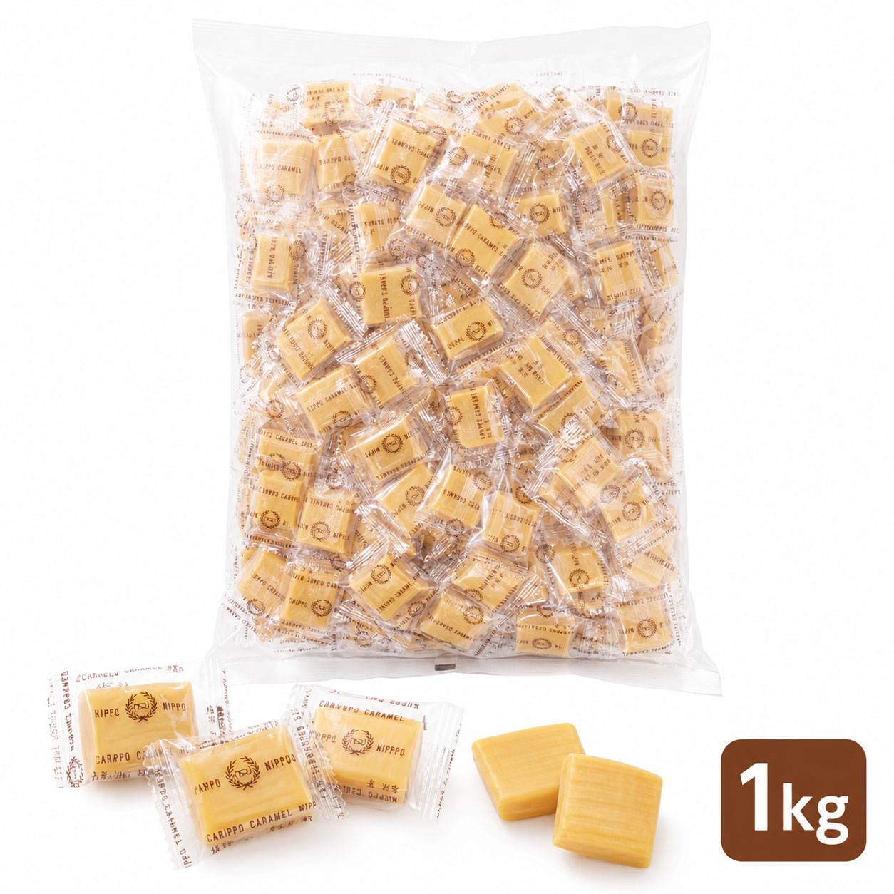 日邦製菓 キャラピン 1Kg 1袋 キャラメル 個包装 ばらまき イベント お菓子