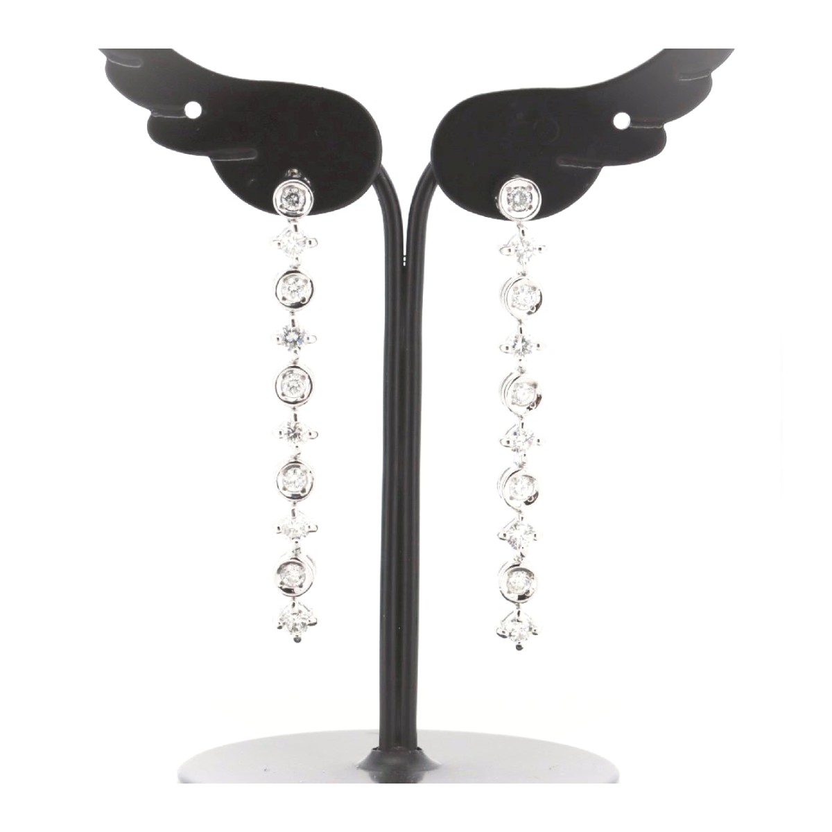 Rakuten - 【中古】 デビアス LINE ダイヤモンド ピアス 1.00ct K18WG(18金 ホワイトゴールド) 質屋出品 【コンビニ受取対応商品】 ジュエリー