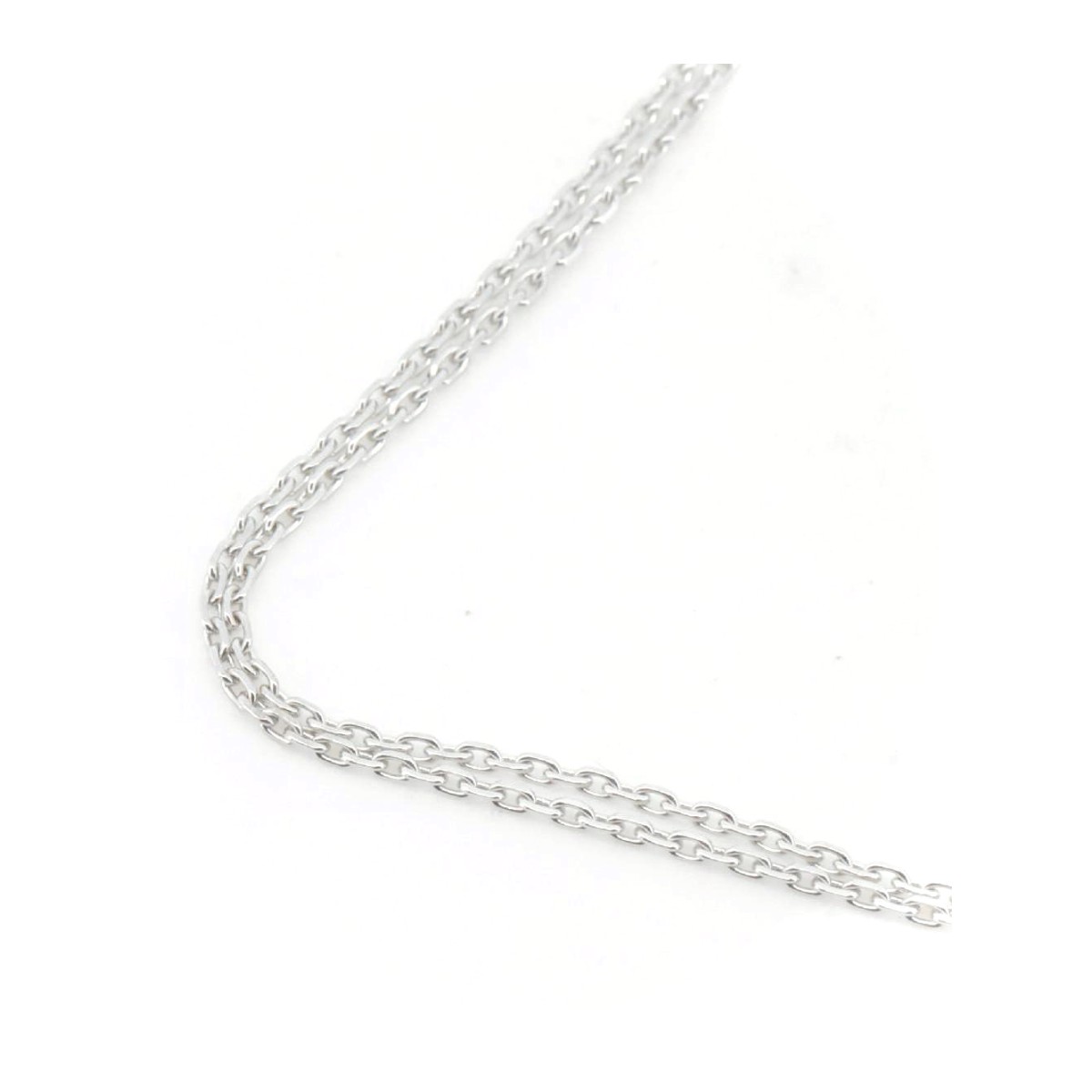 Rakuten - 【中古】 ショパール チェーン 2連 ネックレス K18WG(18金 ホワイトゴールド) 質屋出品 【コンビニ受取対応商品】 ジュエリー