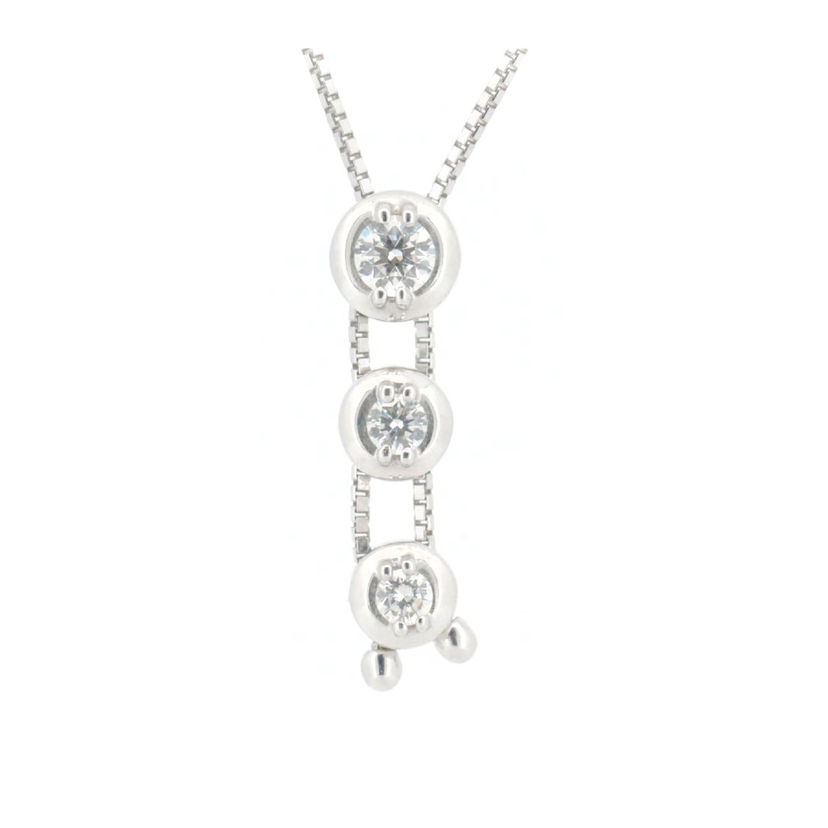 乐天商城 - 【中古】 タサキ ダイヤモンド ネックレス 0.34ct K18WG(18金 ホワイトゴールド) 質屋出品 【コンビニ受取対応商品】 ジュエリー