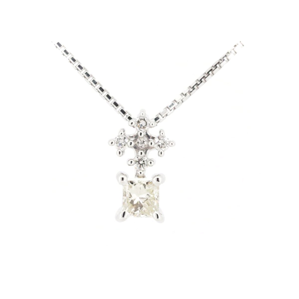 Rakuten - 【中古】 タサキ ダイヤモンド ネックレス 0.22ct K18WG(18金 ホワイトゴールド) 質屋出品 【コンビニ受取対応商品】 ジュエリー
