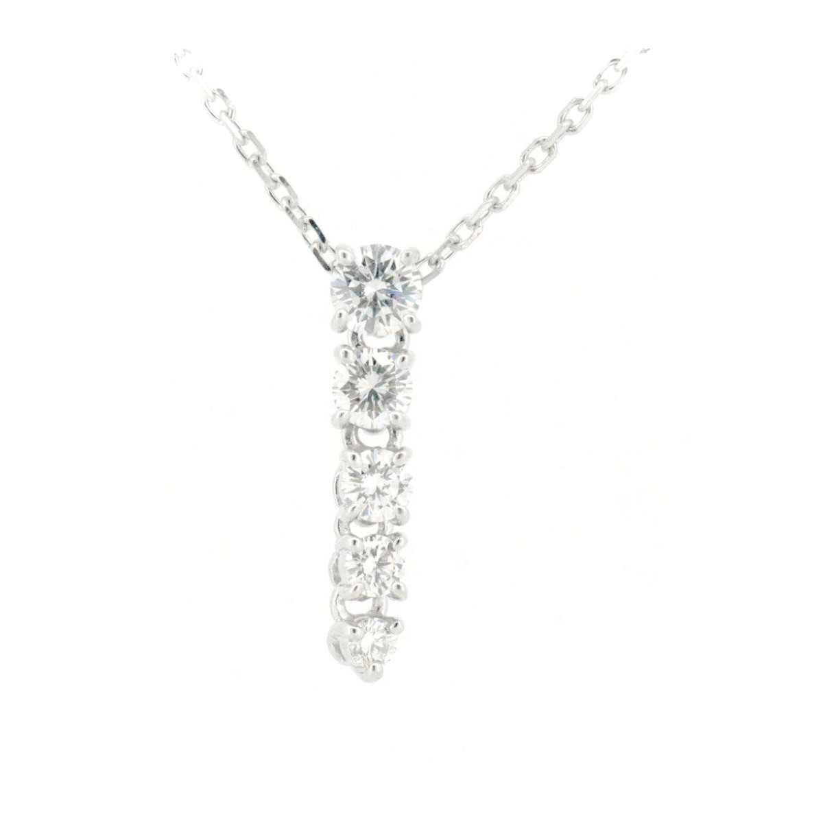 Rakuten - 【中古】 ミキモト ダイヤモンド ネックレス 0.37ct K18WG(18金 ホワイトゴールド) 質屋出品 【コンビニ受取対応商品】 ジュエリー