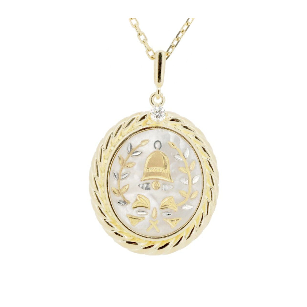 乐天商城 - 【中古】 ミキモト ピクウェ ダイヤモンド ネックレス 0.04ct K18YG(18金 イエローゴールド) 質屋出品 【コンビニ受取対応商品】 ジュエリー
