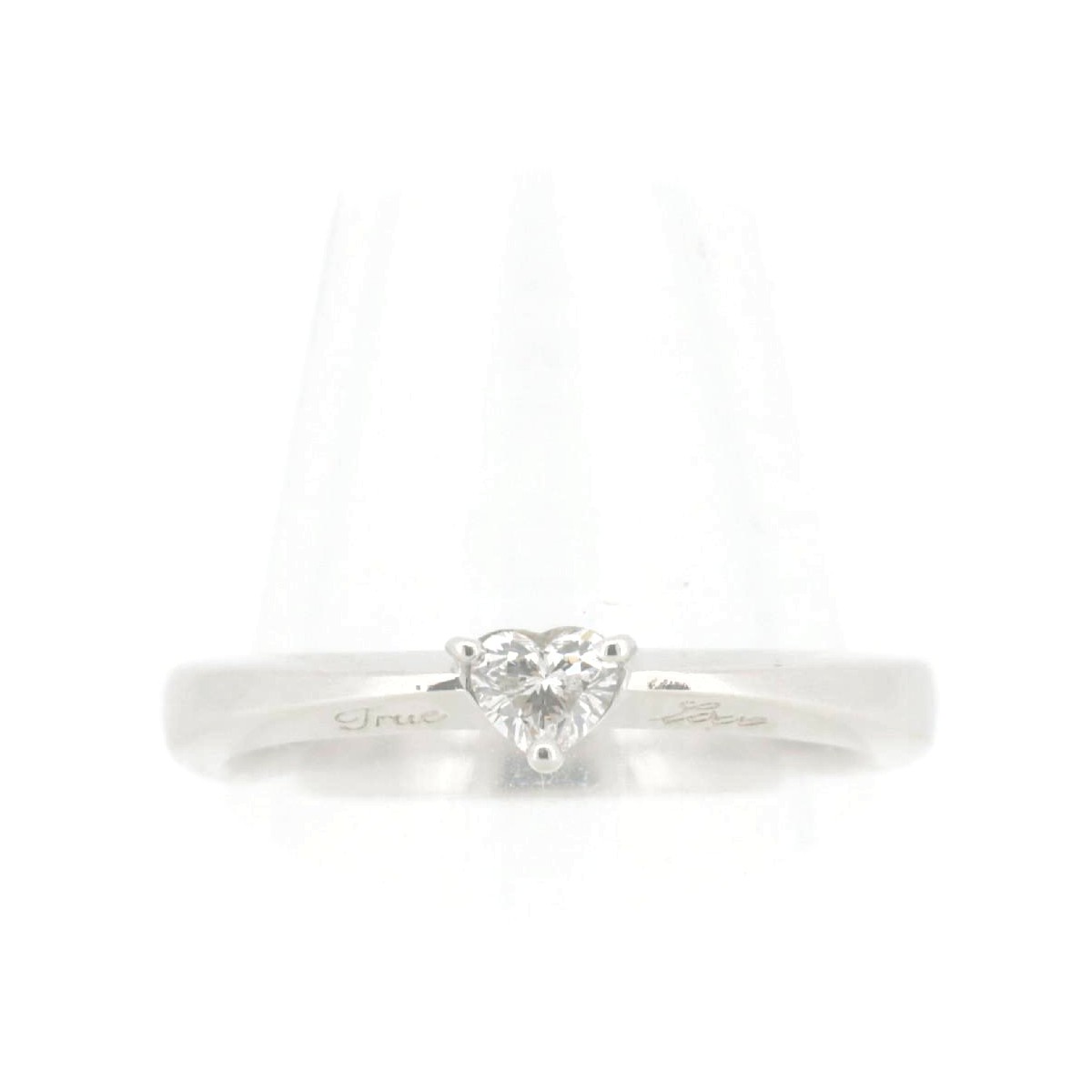 乐天商城 - 【中古】 4℃ ハートダイヤモンド リング 指輪 10号 0.148ct Pt950(プラチナ) 質屋出品 【コンビニ受取対応商品】 ジュエリー