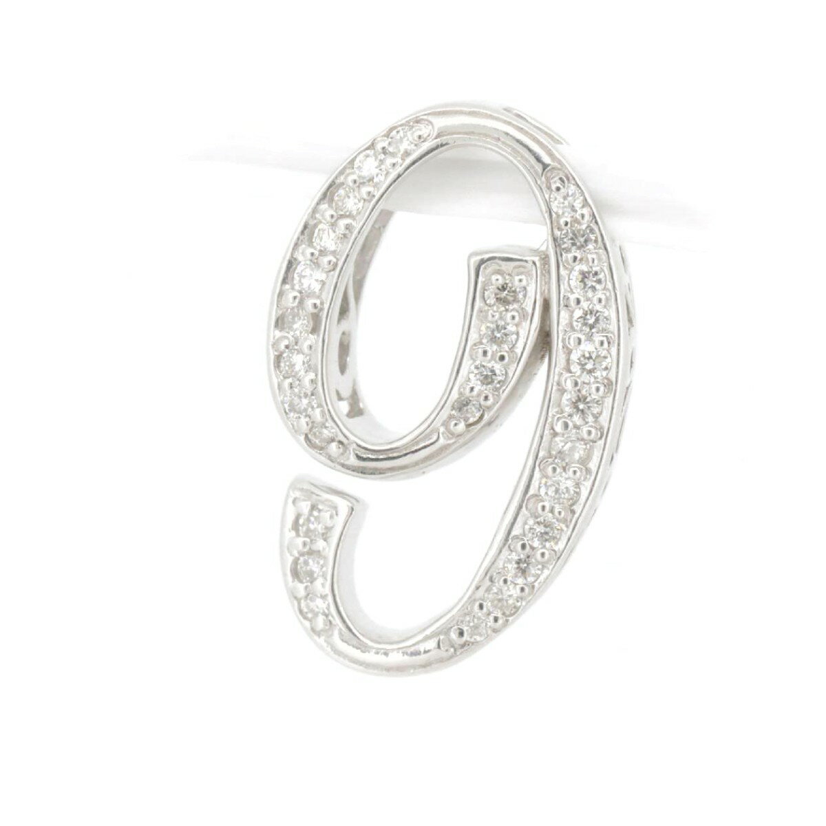 【中古】 ゆきざき ノンブル No.9 0.18ct Sサイズ K18WG(18金 ホワイトゴールド) ...