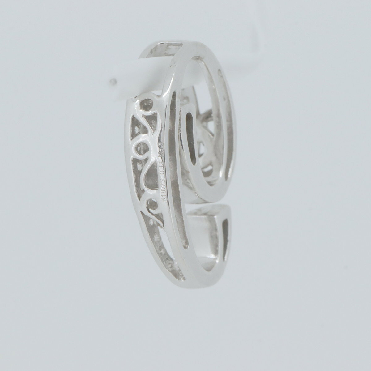 【中古】 ゆきざき ノンブル No.9 0.18ct Sサイズ K18WG(18金 ホワイトゴールド) ...