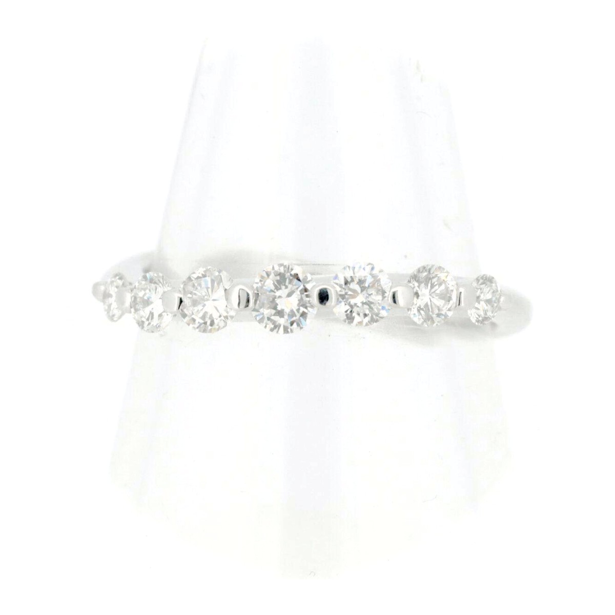 Rakuten - 【中古】 Pt900(プラチナ) ダイヤモンド リング 指輪 0.55ct 7P 9号 質屋出品 【コンビニ受取対応商品】 ジュエリー