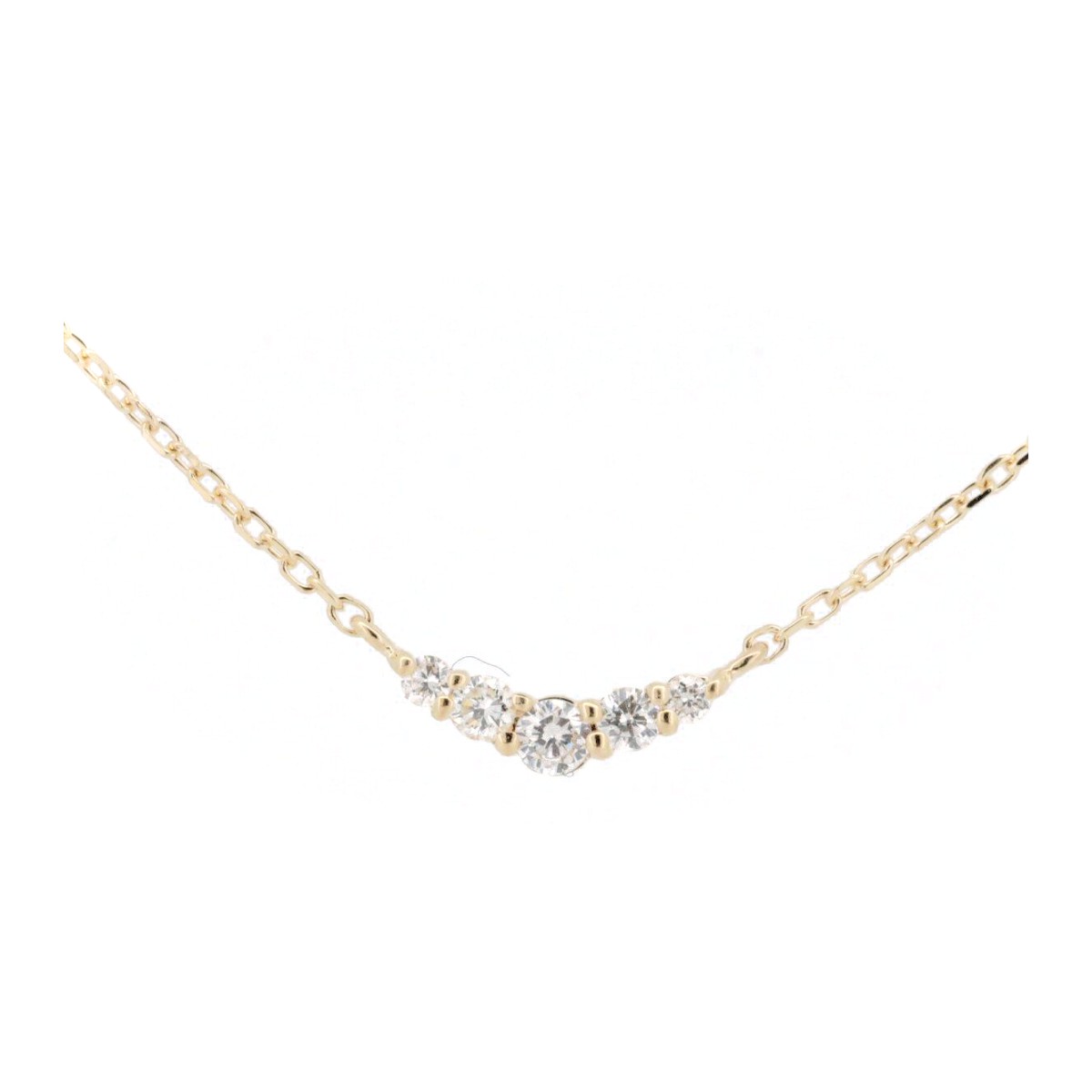 Rakuten - 【中古】 ヴァンドーム青山 ダイヤモンド ネックレス 0.11ct K18YG(18金 イエローゴールド) 質屋出品 【コンビニ受取対応商品】