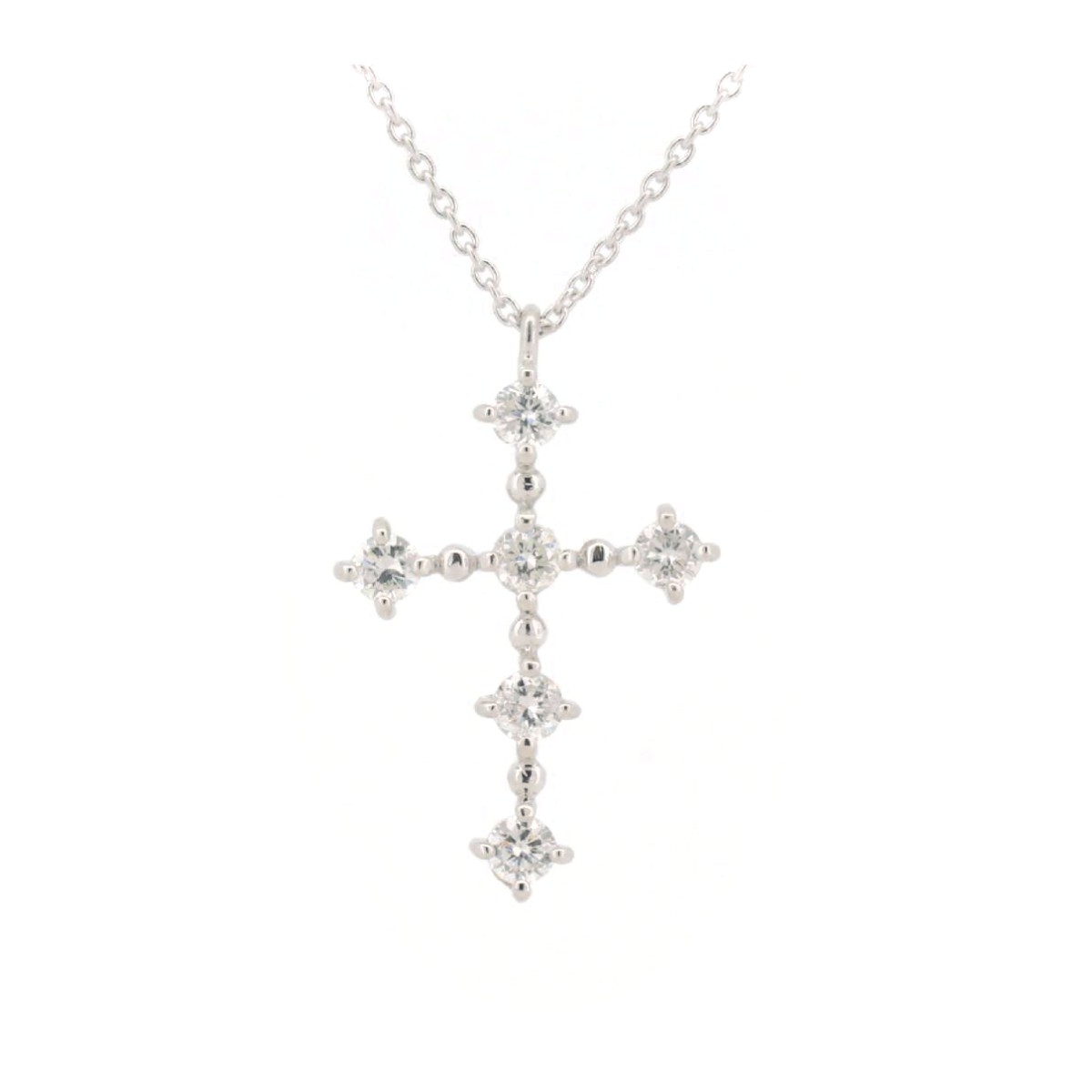 Rakuten - 【中古】 ヴァンドーム青山 ダイヤモンド クロス ネックレス 0.38ct Pt900(プラチナ) /Pt850(プラチナ) 質屋出品 【コンビニ受取対応商品】 ジュエリー