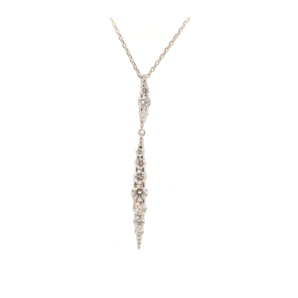 乐天商城 - 【中古】 カシケイ ネイキッド ダイヤモンド ネックレス 1.00ct K18BG(18金 ブラウンゴールド) 質屋出品 【コンビニ受取対応商品】 ジュエリー