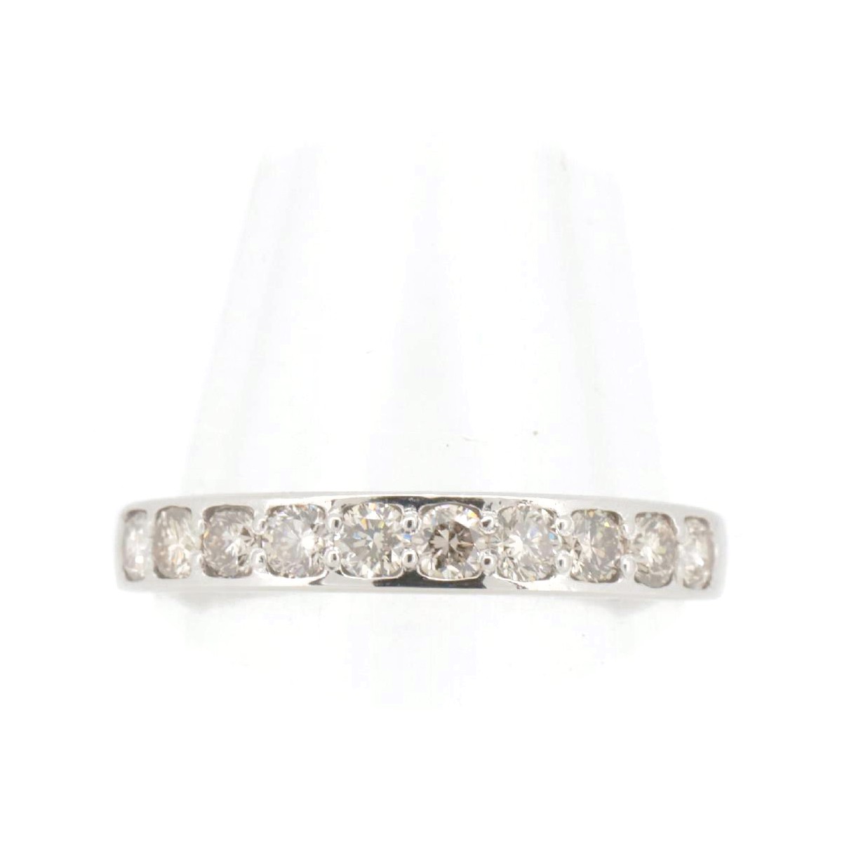 Rakuten - 【中古】 エステール ハーフエタニティダイヤモンド リング 指輪 10.5号 0.40ct Pt900(プラチナ) 質屋出品 【コンビニ受取対応商品】 ジュエリー