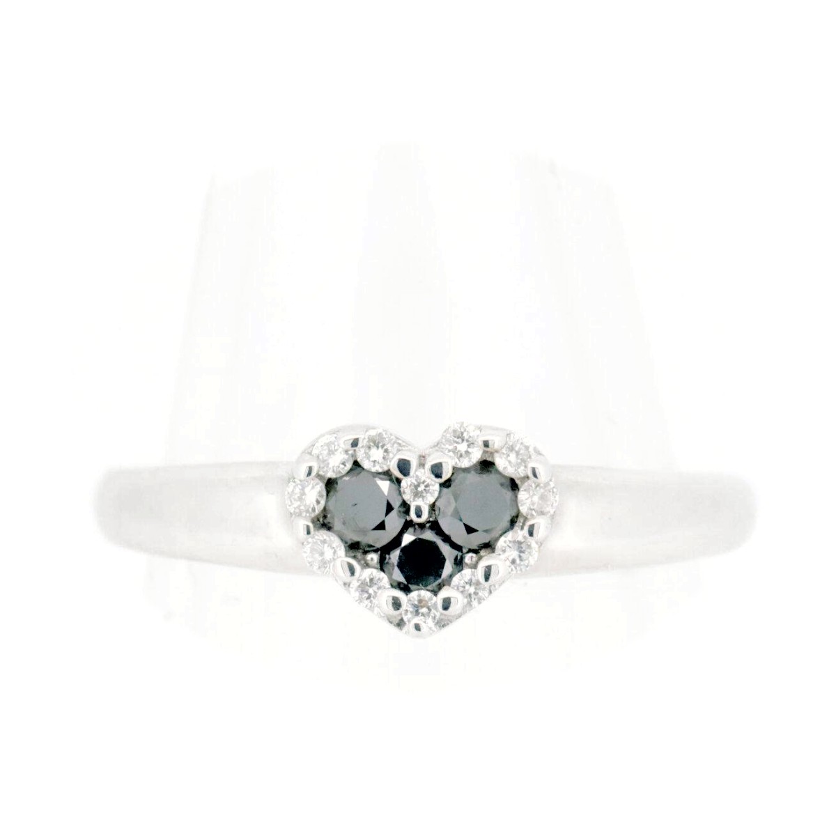 Rakuten - 【中古】 ポンテヴェキオ ブラックダイヤモンド リング 指輪 8号 BD0.14ct D0.04ct K18WG(18金 ホワイトゴールド) 質屋出品 【コンビニ受取対応商品】 ジュエリー