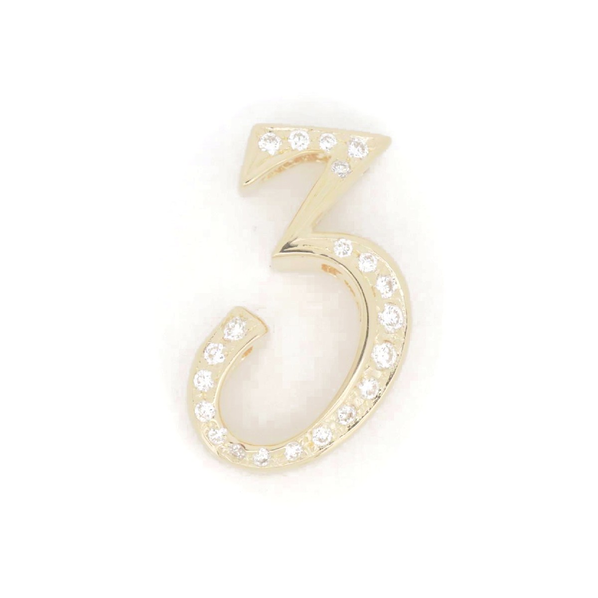 乐天商城 - 【中古】 ゆきざき ノンブル ダイヤモンド ペンダント No.3 0.15ct K18YG(18金 イエローゴールド) 質屋出品 【コンビニ受取対応商品】 ジュエリー