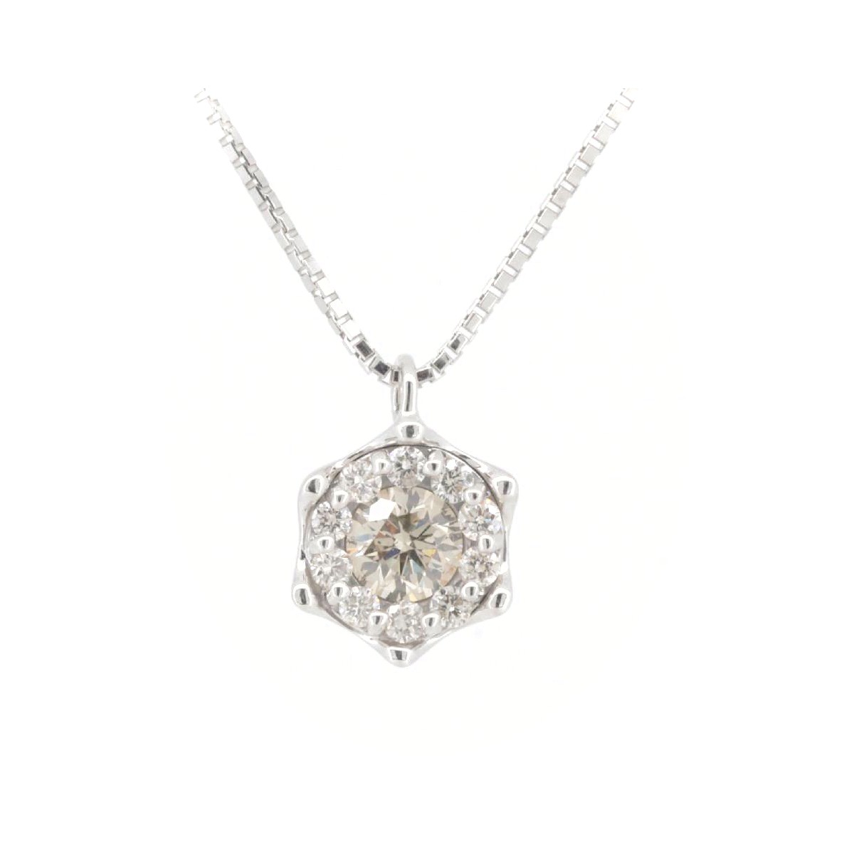 Rakuten - 【中古】 エステール ダイヤモンド ネックレス 0.31ct K18WG(18金 ホワイトゴールド) 質屋出品 【コンビニ受取対応商品】 ジュエリー