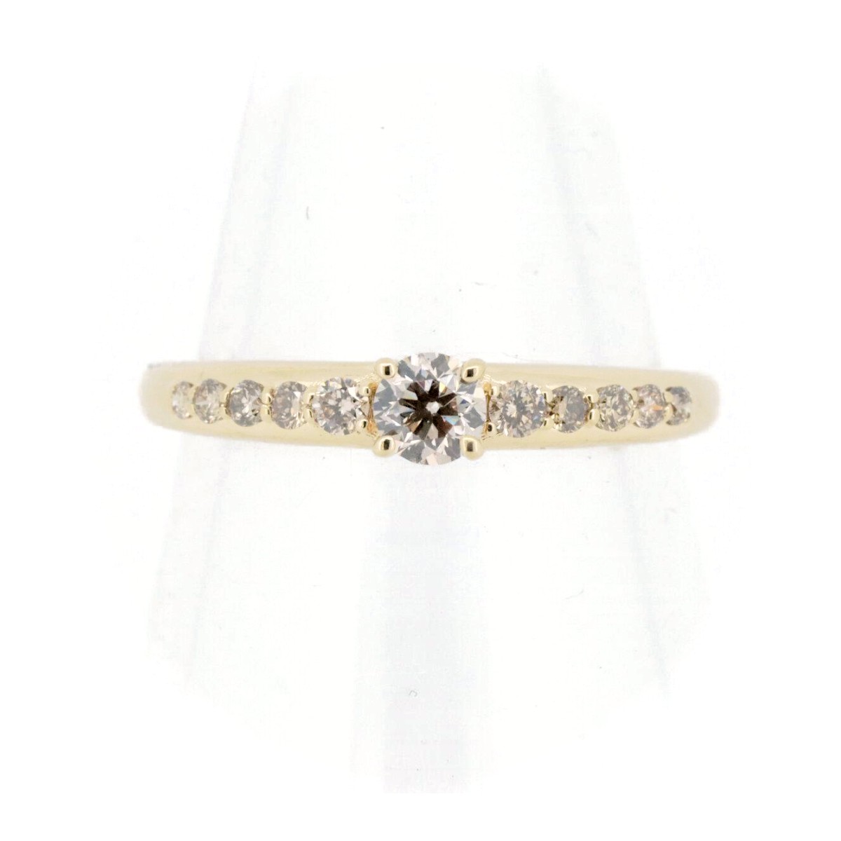 Rakuten - 【中古】 GSTV ブラウンダイヤモンド リング 指輪 11号 0.18ct 0.12ct K18YG(18金 イエローゴールド) 質屋出品 【コンビニ受取対応商品】 ジュエリー