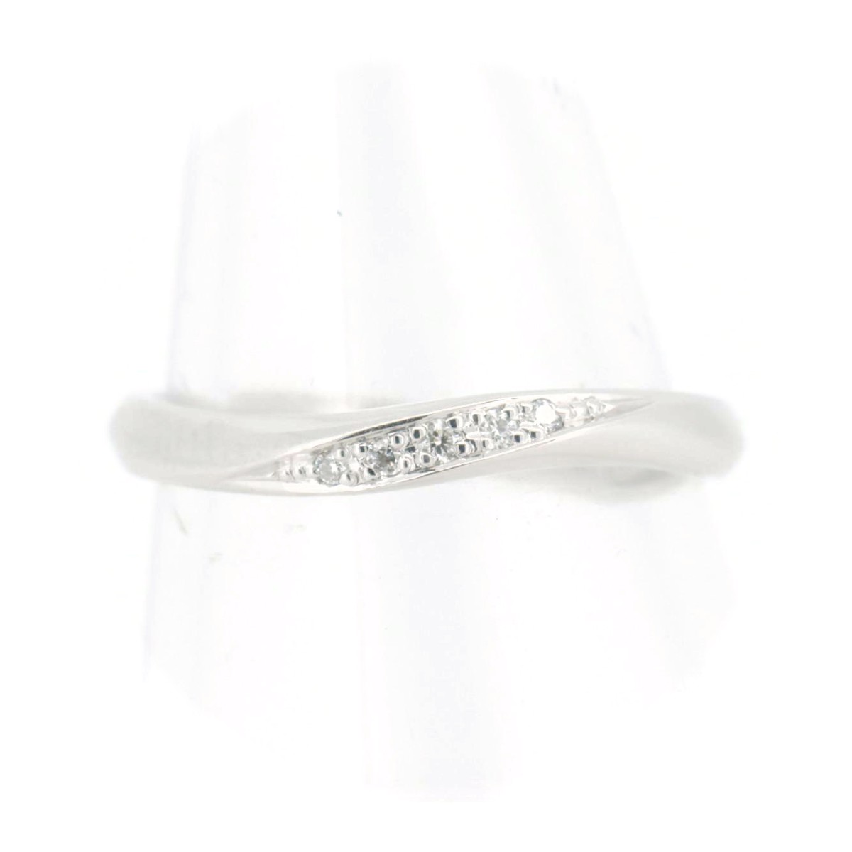 乐天商城 - 【中古】 銀座ダイヤモンド シライシ ダイヤモンド リング 指輪 7.5号 0.025ct Pt950(プラチナ) 質屋出品 【コンビニ受取対応商品】 ジュエリー