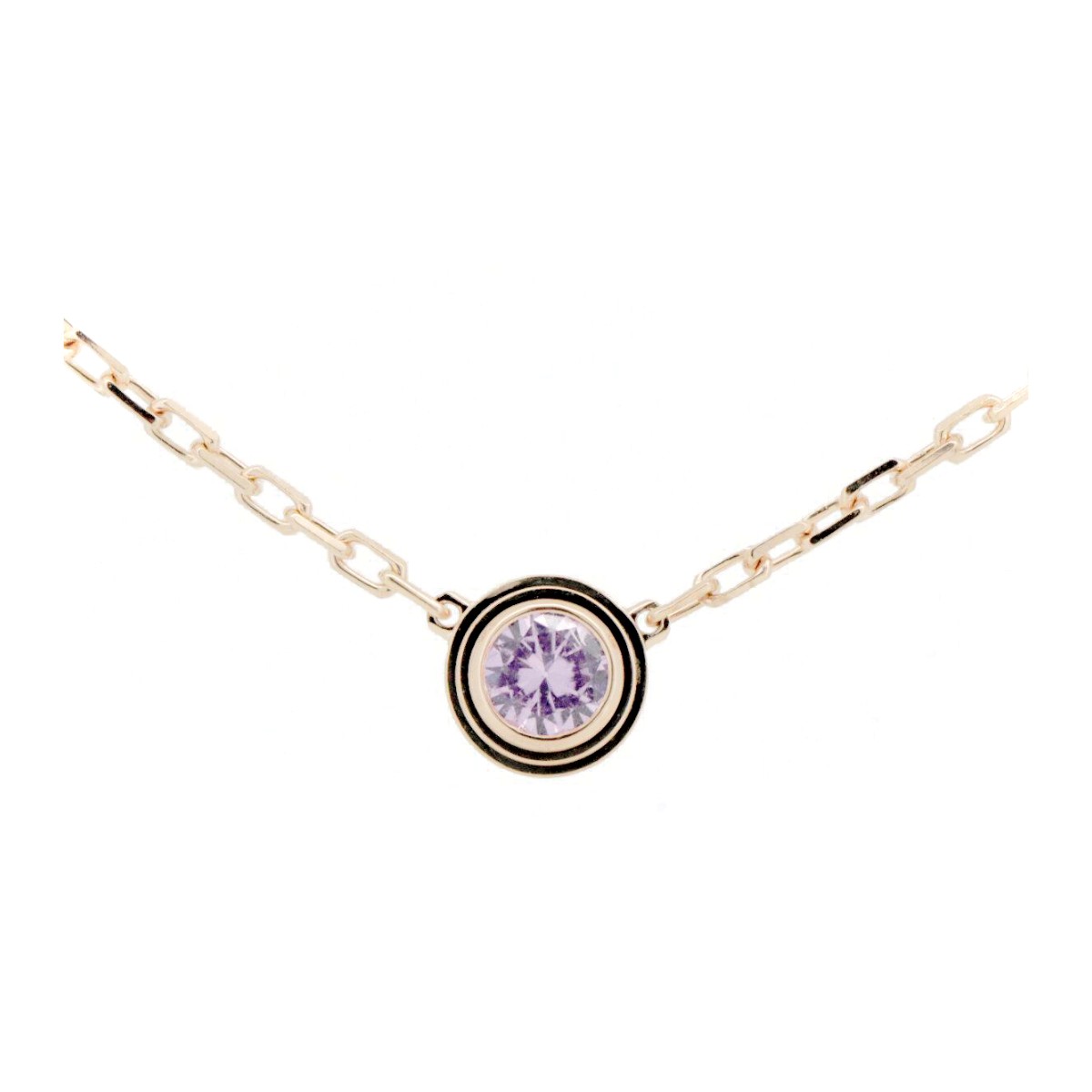 【中古】 カルティエ ダムール ネックレス ピンクサファイア B7218400 K18PG(18金 ピンクゴールド) 質屋出品 【コンビニ受取対応商品】 ジュエリー