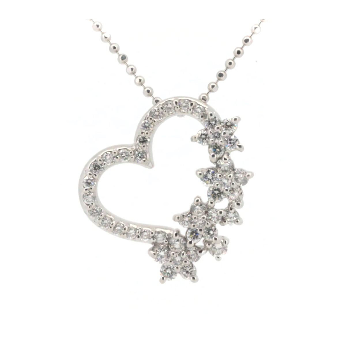 Rakuten - 【中古】 ポンテヴェキオ ダイヤモンド ネックレス 0.53ct K18WG(18金 ホワイトゴールド) 質屋出品 【コンビニ受取対応商品】 ジュエリー