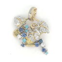 【中古】 石川暢子 サファイア ダイヤモンド ペンダント 花籠 1.04CT K18/PT900(18金 イエローゴールド/プラチナ) 質屋出品 【コンビニ受取対応商品】 ジュエリー