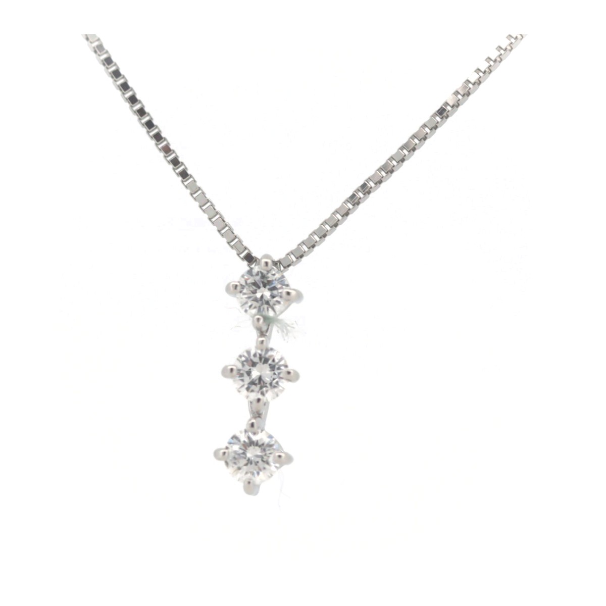 Rakuten - 【中古】 トリロジー ダイヤモンド ネックレス 0.301ct Pt900/Pt850(プラチナ) 質屋出品 【コンビニ受取対応商品】 ジュエリー