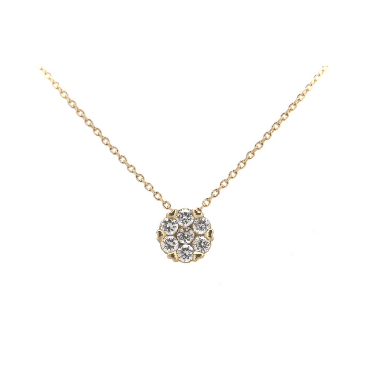乐天商城 - 【中古】 ポンテヴェキオ ダイヤモンド ネックレス 0.30ct K18YG(18金 イエローゴールド) 質屋出品 【コンビニ受取対応商品】 ジュエリー