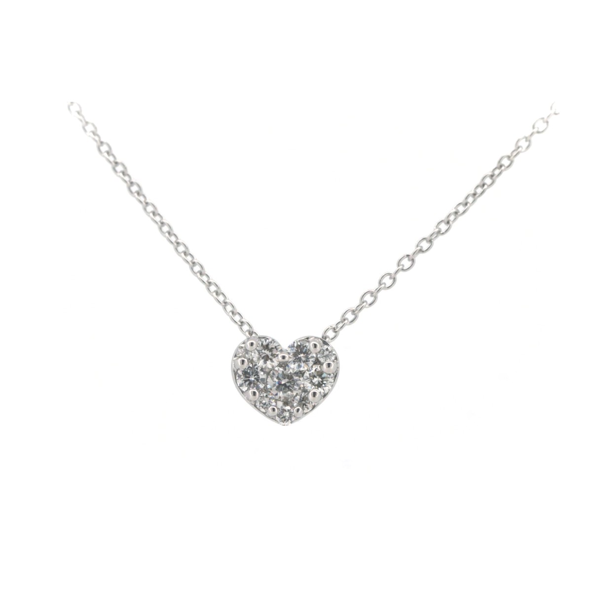 乐天商城 - 【中古】 ポンテヴェキオ ダイヤモンド ネックレス 0.25ct K18WG(18金 ホワイトゴールド) 質屋出品 【コンビニ受取対応商品】 ジュエリー