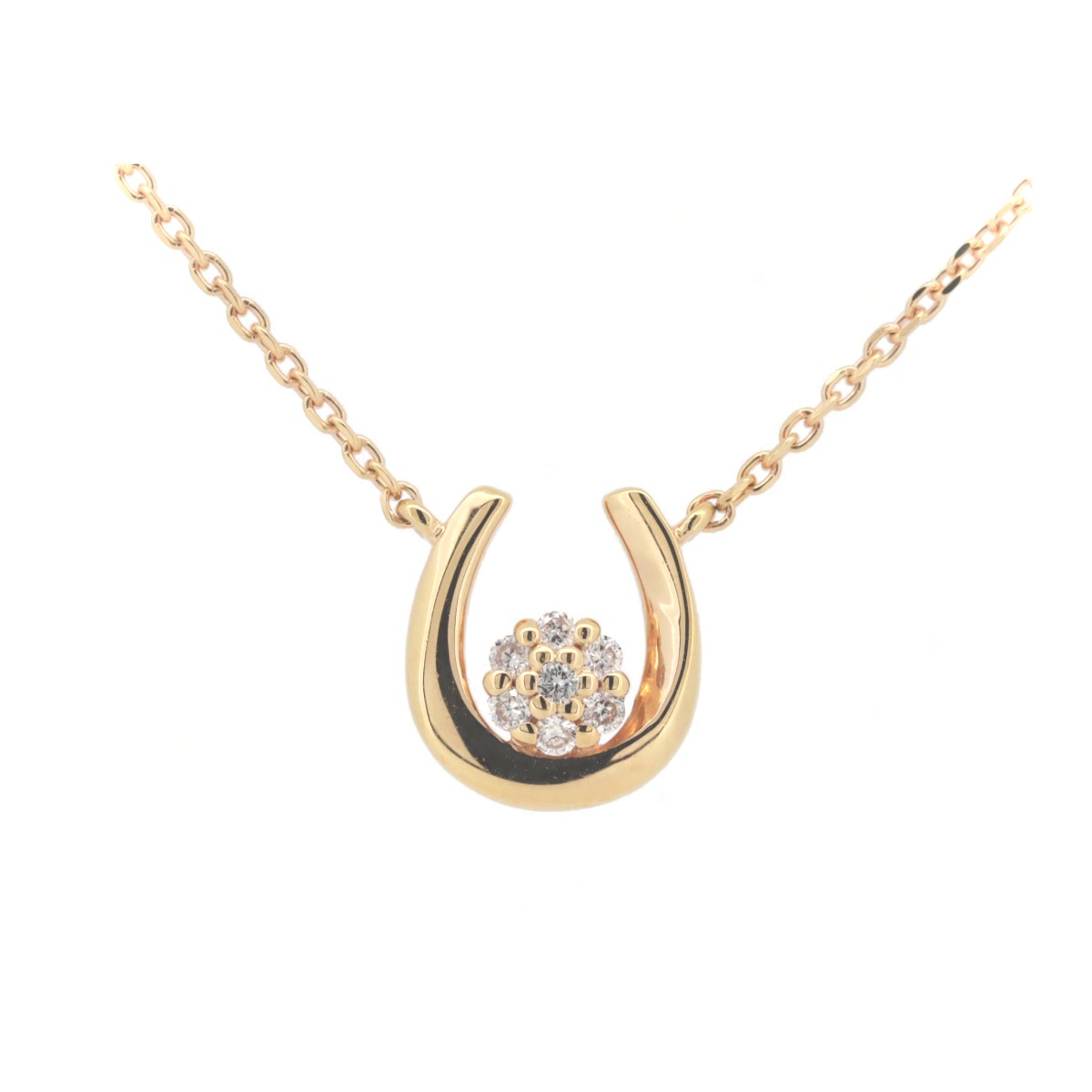 Rakuten - 【中古】 カナルヨンドシー Canal4℃ ダイヤモンド ネックレス 馬蹄モチーフ K18PG(18金 ピンクゴールド) 質屋出品 【コンビニ受取対応商品】 ジュエリー