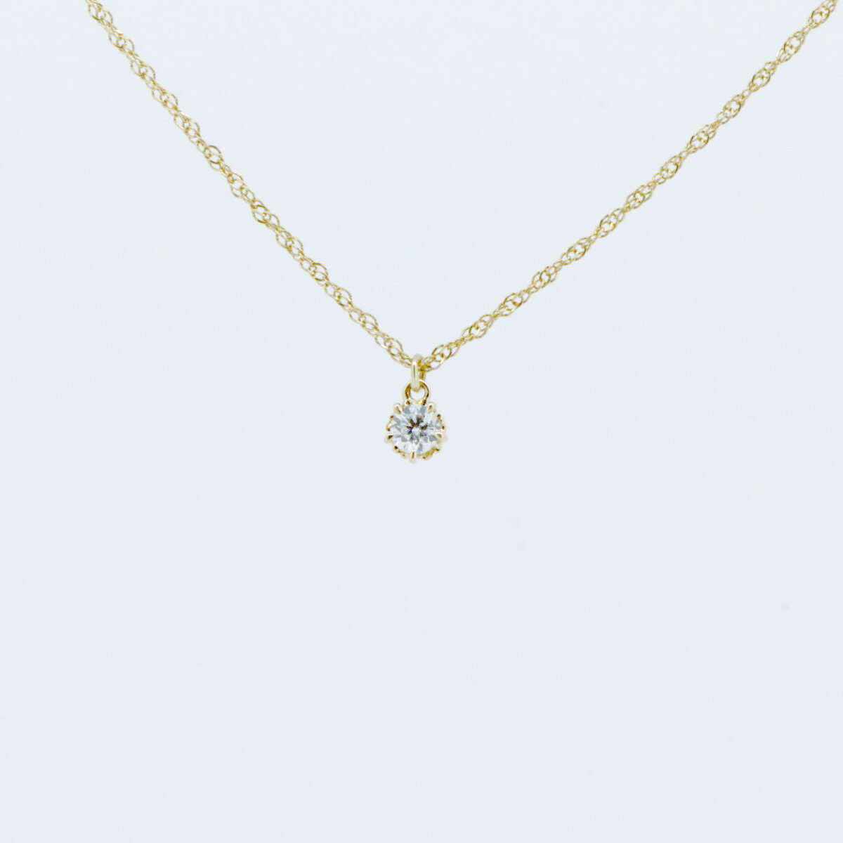乐天商城 - 【中古】 アガット ダイヤモンド ネックレス 0.10ct K18YG(18金 イエローゴールド) 質屋出品 【コンビニ受取対応商品】 ジュエリー