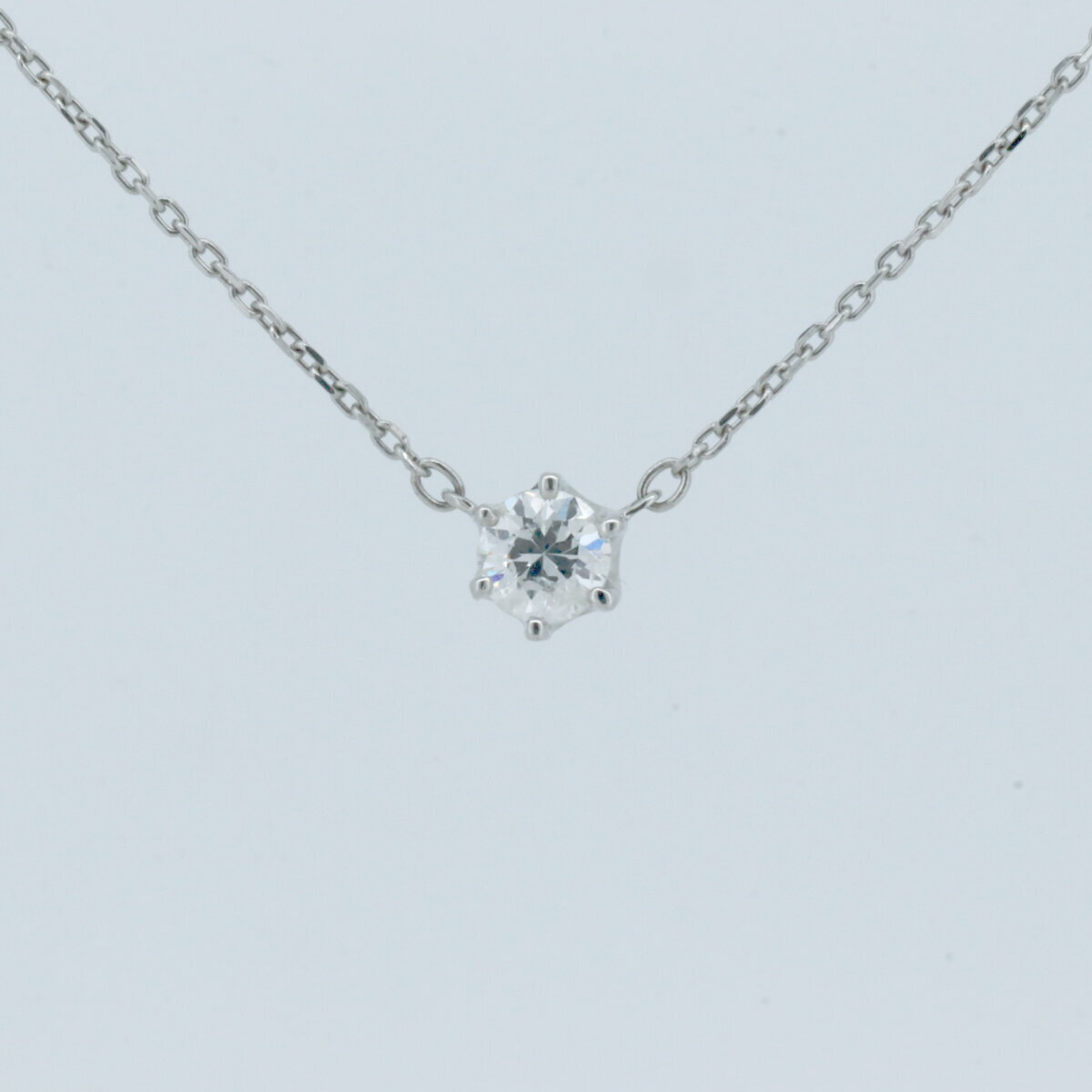 乐天商城 - 【中古】 ヨンドシー ダイヤモンド ネックレス 4℃ 一粒ダイヤモンド Pt850(プラチナ) 質屋出品 【コンビニ受取対応商品】 ジュエリー