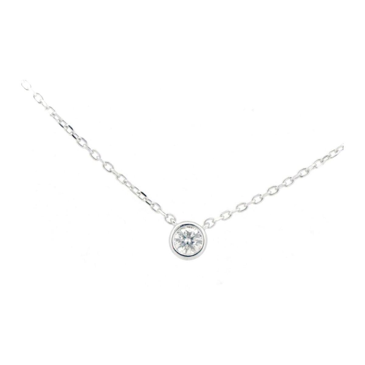 Rakuten - 【中古】 ヴァンドーム青山 セルクル ダイヤモンド ネックレス 0.06ct AGBN641540DI K18WG(18金 ホワイトゴールド) 質屋出品 【コンビニ受取対応商品】 ジュエリー