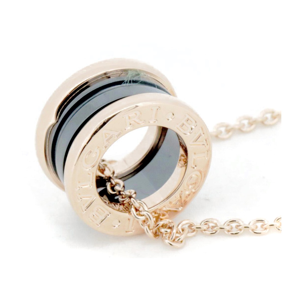 Rakuten - 【中古】 ブルガリ ビーゼロワン 黒セラミック ネックレス K18PG(18金 ピンクゴールド) 質屋出品 【コンビニ受取対応商品】 ジュエリー