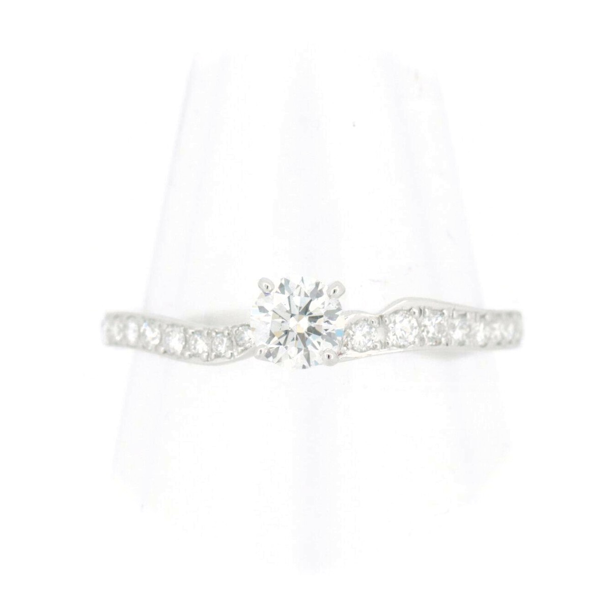 【中古】 ニワカ ダイヤモンド リング 指輪 唐花 karahana 俄 0.244ct 9.5号 Pt950(プラチナ) 質屋出品 【コンビニ受取対応商品】 ジュエリー