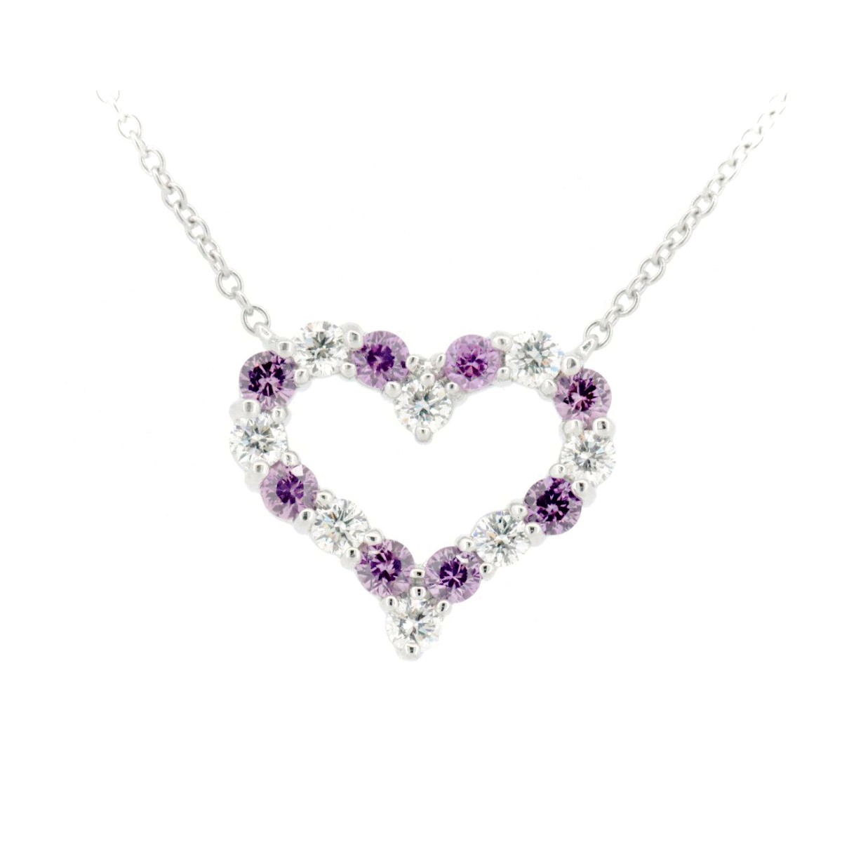 Rakuten - 【中古】 ティファニー センチメンタルハート ダイヤモンド ピンクサファイア ネックレス Pt950(プラチナ) 質屋出品 【コンビニ受取対応商品】 ジュエリー