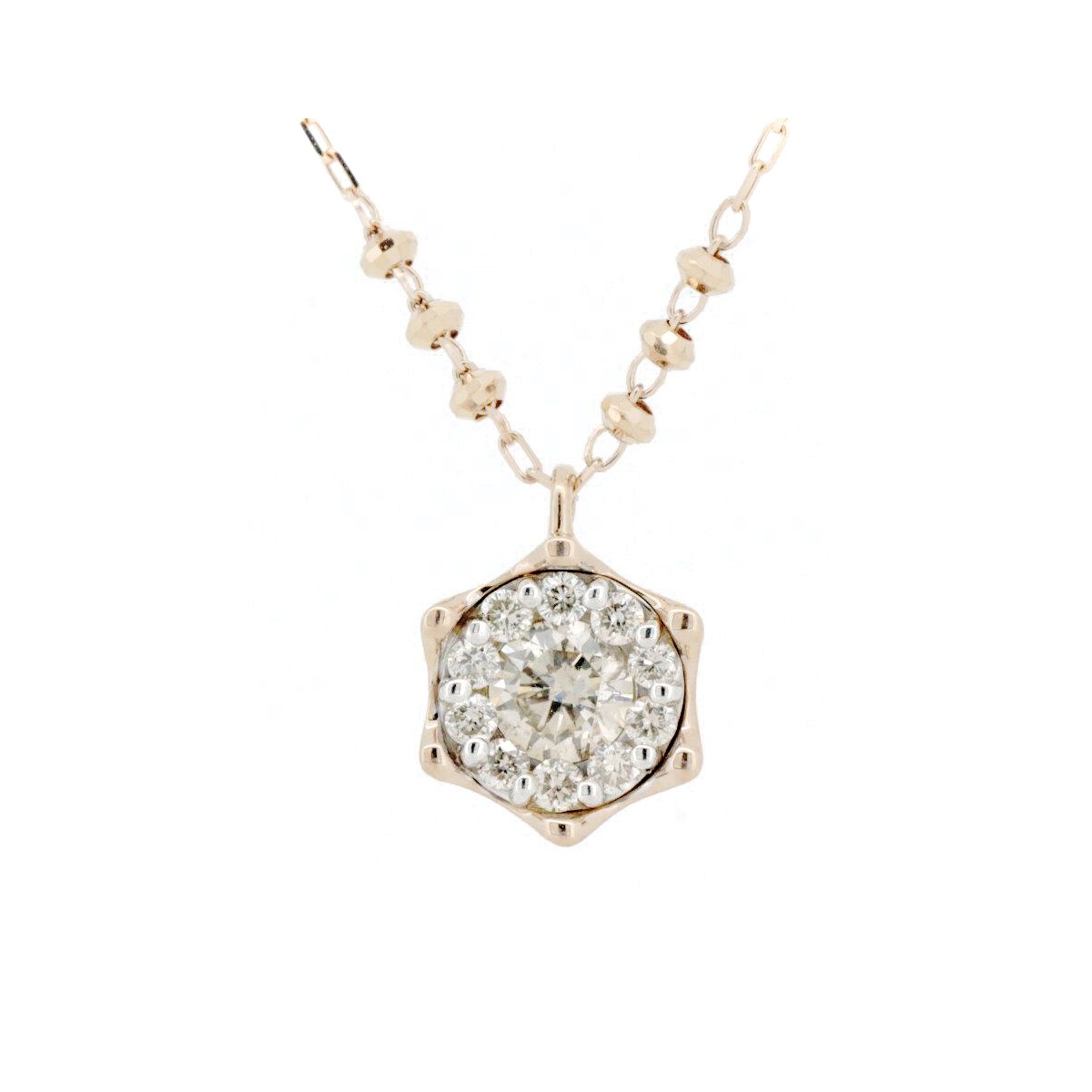 Rakuten - 【中古】 エステール ダイヤモンド ネックレス 0.31ct K18PG(18金 ピンクゴールド)/K18WG(18金 ホワイトゴールド) 質屋出品 【コンビニ受取対応商品】 ジュエリー