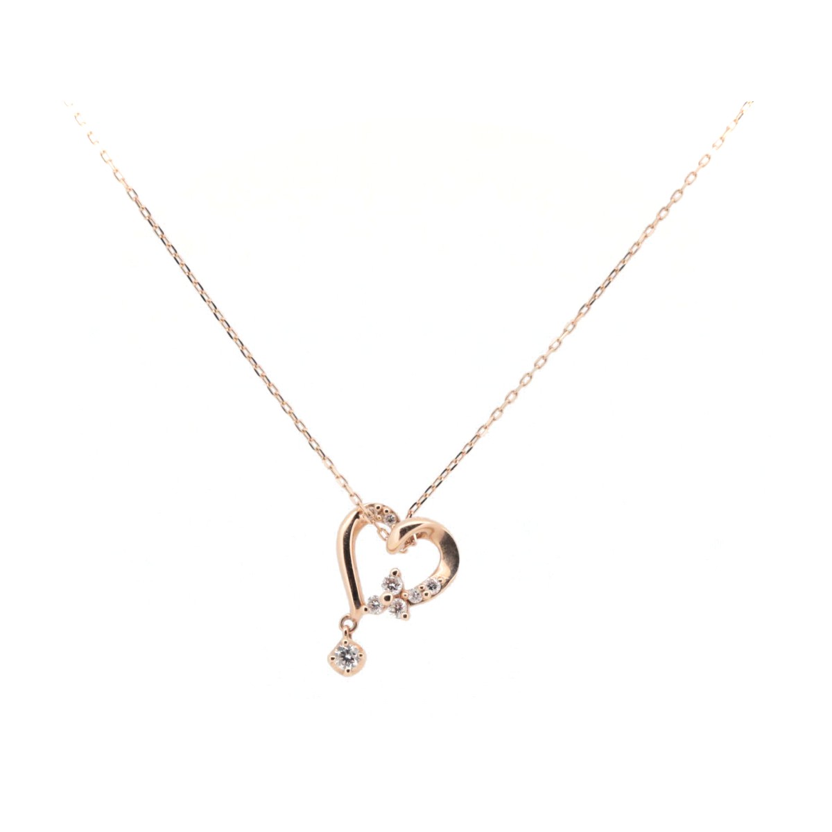 Rakuten - 【中古】 カナルヨンドシー ダイヤモンドネックレス K10PG(10金 ピンクゴールド) 質屋出品 【コンビニ受取対応商品】 ジュエリー