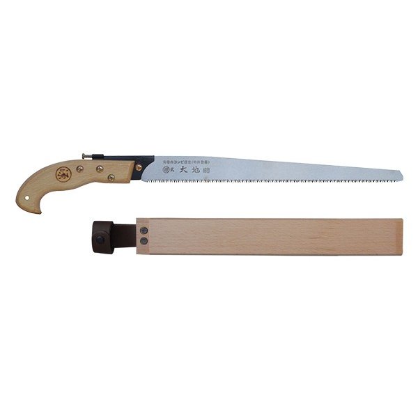 大地 ピストル柄フック式 細目 刃道1尺1寸（330mm）ケース付 #622 (株)丸源鋸
