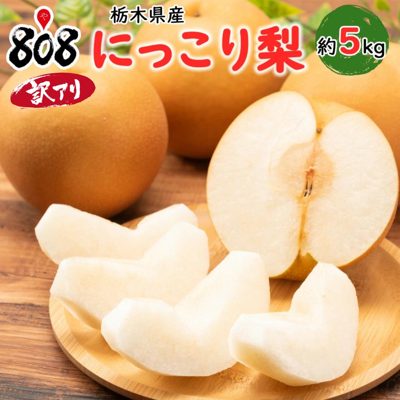 【送料無料】【栃木県産】にっこり梨 訳あり 約5kg(北海道沖縄別途送料加算)