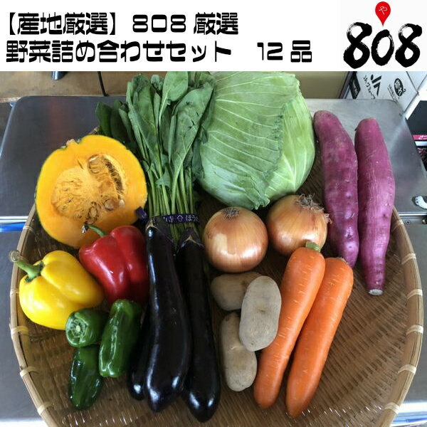 【送料無料】【あす楽】【産地厳選】808厳選 野菜詰め合わせセット　12品【単品商品同梱可能】(北海道沖縄別途送料加算)野菜詰めあわせ/野菜セット/野菜つめあわせ/詰め合せ/野菜宅配/歳暮/お歳暮/正月/お正月