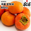 【送料無料】【福岡県産】冷蔵 富有柿 真空パック　大きさおまかせ　1箱　約5kg(北海道沖縄別途送料加算)かき/カキ//お歳暮/高糖度/贈答用/家庭用/ビタミンC/シャーベット/フルーツ/果物/効能/ジュース/スムージー/ジャム/