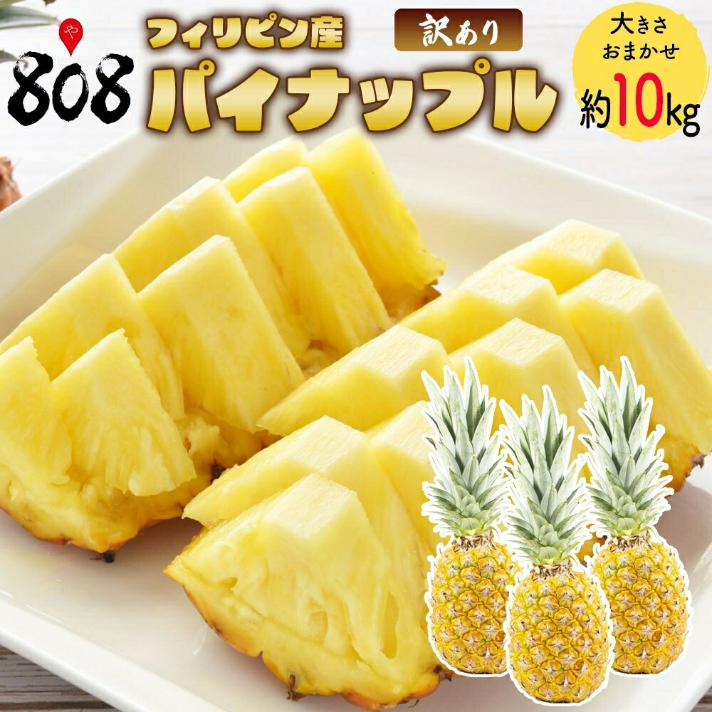 楽天808青果店【送料無料】【フィリピン産】訳あり パイナップル 大きさおまかせ 約10kg（北海道沖縄別途送料加算）