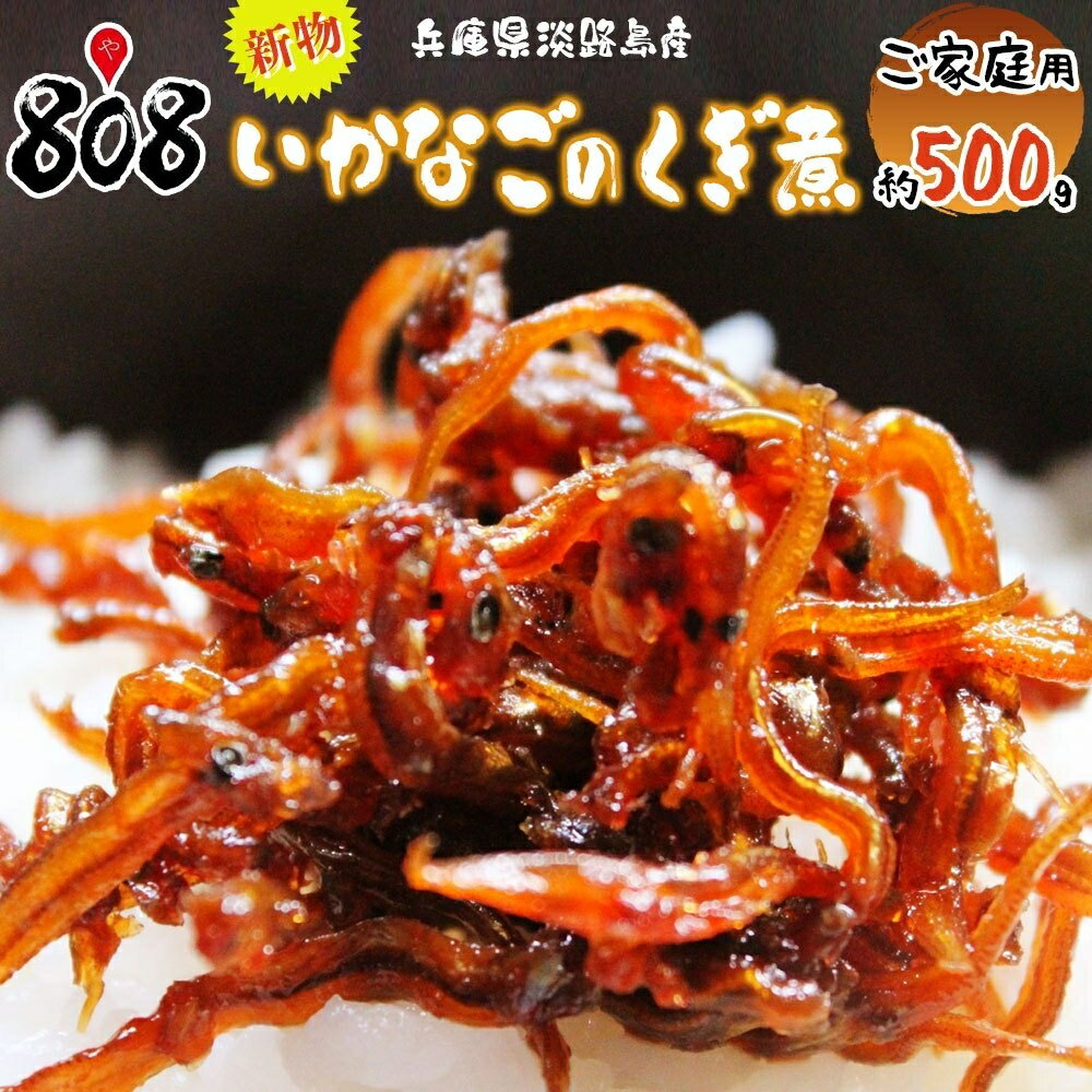 【送料無料】【兵庫県淡路島産】新物 いかなごのくぎ煮　大きさお任せ　約500g【ネコポス】のサムネイル
