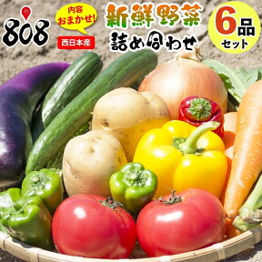 【送料無料】【西日本産】808厳選 新鮮野菜おまかせ詰め合わせセット 6品【単品商品同梱可能】(北海道沖縄別途送料加算)