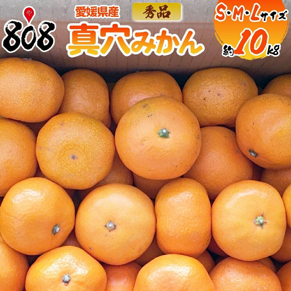 【送料無料】【愛媛県産】秀品　真穴みかん　真穴シール無　選べるサイズ　1箱 約3kg 約5kg 約10kg(北海道沖縄別途送料加算)のサムネイル