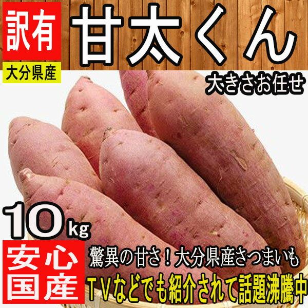 【大分県産】甘太くん　訳あり　大きさおまかせ　約10kg【常温便送料無料】(北海道沖縄別途送料加算)かんたくん/蜜芋/焼芋/焼き芋/煮物/さつま芋/さつまいも/サツマイモ/サツマ芋/薩摩芋/スイートポテト/芋菓子/栗きんとん/訳有/訳あり/訳アリ/ワケあり/newyear_d19