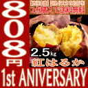 808青果店1周年記念商品【西日本産】紅はるか 2.5kg 大きさお任せ【訳有り】【2点以上=5kg購入で常温便送料無料】(北海道・沖縄県のお客様は送料1000円)蜜芋/さつまいも/サツマイモ/サツマ芋/薩摩芋/スイートポテト/芋菓子