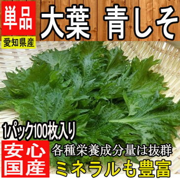 【愛知県産】大葉 青しそ あおじそ【野菜詰め合わせセットと同梱で送料無料】【送料別】